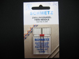 Schmetz naaimachine naalden. Tweeling naald voor dubbel stiksel Naalddikte 80. 4 mm. breed 40/80 
