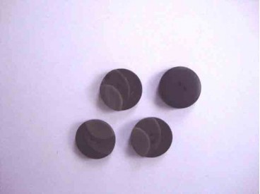 Kunststof knoop 3 kleurig Zwart 15mm. 713-15  Serie 1