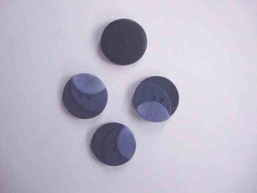 Kunststof knoop 3 kleurig Donkerblauw 20mm. 401-20  Serie 1