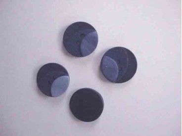 Kunststof knoop 3 kleurig Donkerblauw 18mm. 401-18  Serie 1