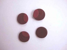 Kunststof knoop 3 kleurig Bordeauxrood 20mm. 912-20  Serie 1