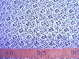 Quiltkatoen Wit met zwarte mini roos ZGW 06064-001