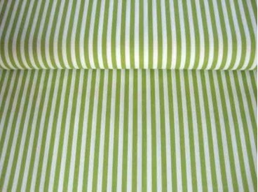 Lengtestreep katoen Lime/wit 5574-24N