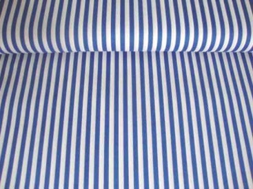 Lengtestreep katoen Blauw/wit 5574-5N