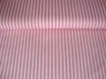 Lengtestreep katoen Roze/wit  5574-11