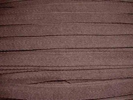 Donkerbruin keperband van 14 mm. breed. 100% polyester