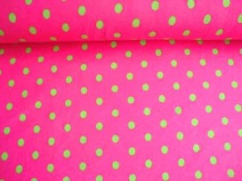 Tricot N Ton sur ton Middelstip Pink/lime Coupon 50cm