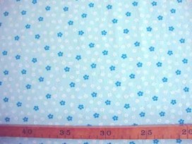 Dapper tricot Lichtblauw met petrol/witte mini fleur 5456-3N