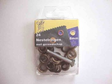 Nestelogen Oud brons 8mm