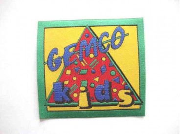 Original Gemco. Een opnaaibare applicatie van 9.5 x 9 cm.