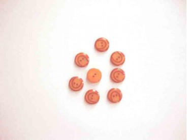 Kunststof knoop met boog Warm oranje 12mm. 833-S10