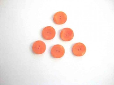 Kunststof knoop met hoekjes Oranje 18mm. 307-S11