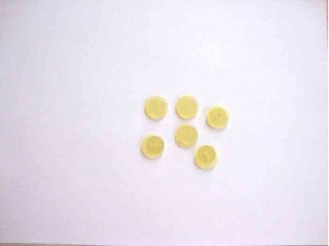 Kunststof knoop dubbel Geel 12.5mm. 604-S16