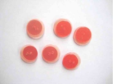 Kunststof knoop dubbel Oranje 17.5mm. 611-S16