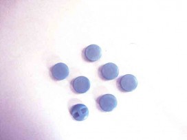 Kunststof knoop in 2 maten Glad Lichtblauw 15 mm doorsnee 