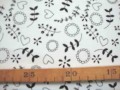 Tricot Oeko-Tex Takjes Wit/zwart 9838-50N