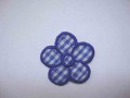 Kobalt blauwe boerenbont bloem applicatie