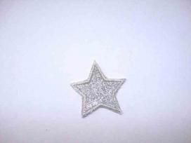 Glitter ster Wit 1301