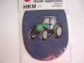Applicatie jeans ovaal met groene traktor 29050