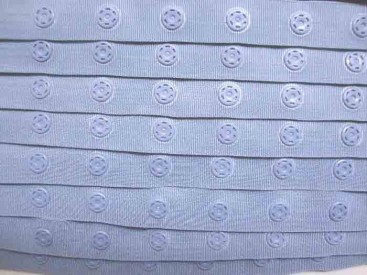 Drukkertjesband Jeansblauw  18mm breed