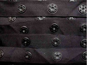 Drukkersband Zwart  25mm breed