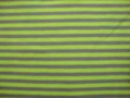 Een 2 kleurige streep tricot, lime/grijs Rekt zowel in de breedte als in de lengte. De streepjes zijn 5 mm. breed 95%co/5%el. 1,