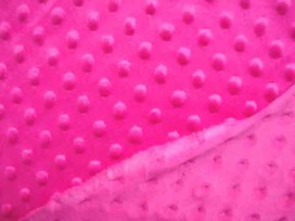 Minky fleece met Dots Pink