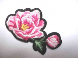 Rozen applicatie Kleine Roos Roze 2 bloemen