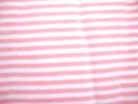Boordstof streepjes Smal Roze/wit 986