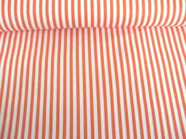 Lengtestreep katoen Oranje/wit 5574-36N
