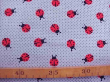 Oeko-Tex Kindertricot Lichtgrijs met lieveheersbeestjes 3663-62N