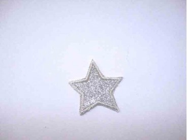 Glitter ster Zilver klein 1400z