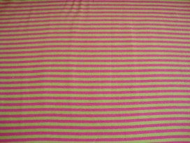 Tricot Ton sur ton Streepjes Lime/pink 3993-23N