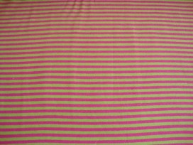 Tricot Ton sur ton Streepjes Lime/pink 3993-23N