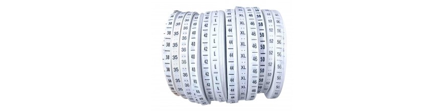 Maatlabels band en maatlabel lint