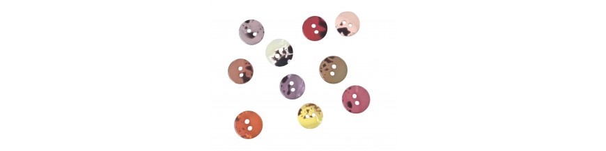Kunststof knopen twee-gaats 11 mm en 12.5mm  serie 09