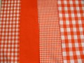 Boerenbont ruit en stip  Oranje