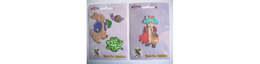 Iron on Peter Rabbit applicaties 