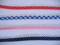 Biaisband met ruche en print