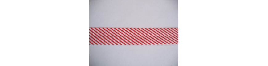 Biaisband met streepjes