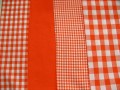 BB ruit Oranje stip ster en hart combi stoffen