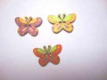 Vlinders Houten knopen gekleurd