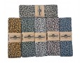 Tricot biaisband panterprint op kaartjes van 3 mtr